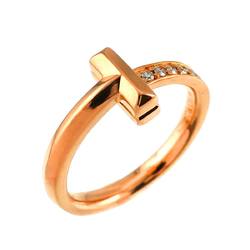 Tiffany & Co. T-One Ring Diamond K18 PG Pink Gold 750