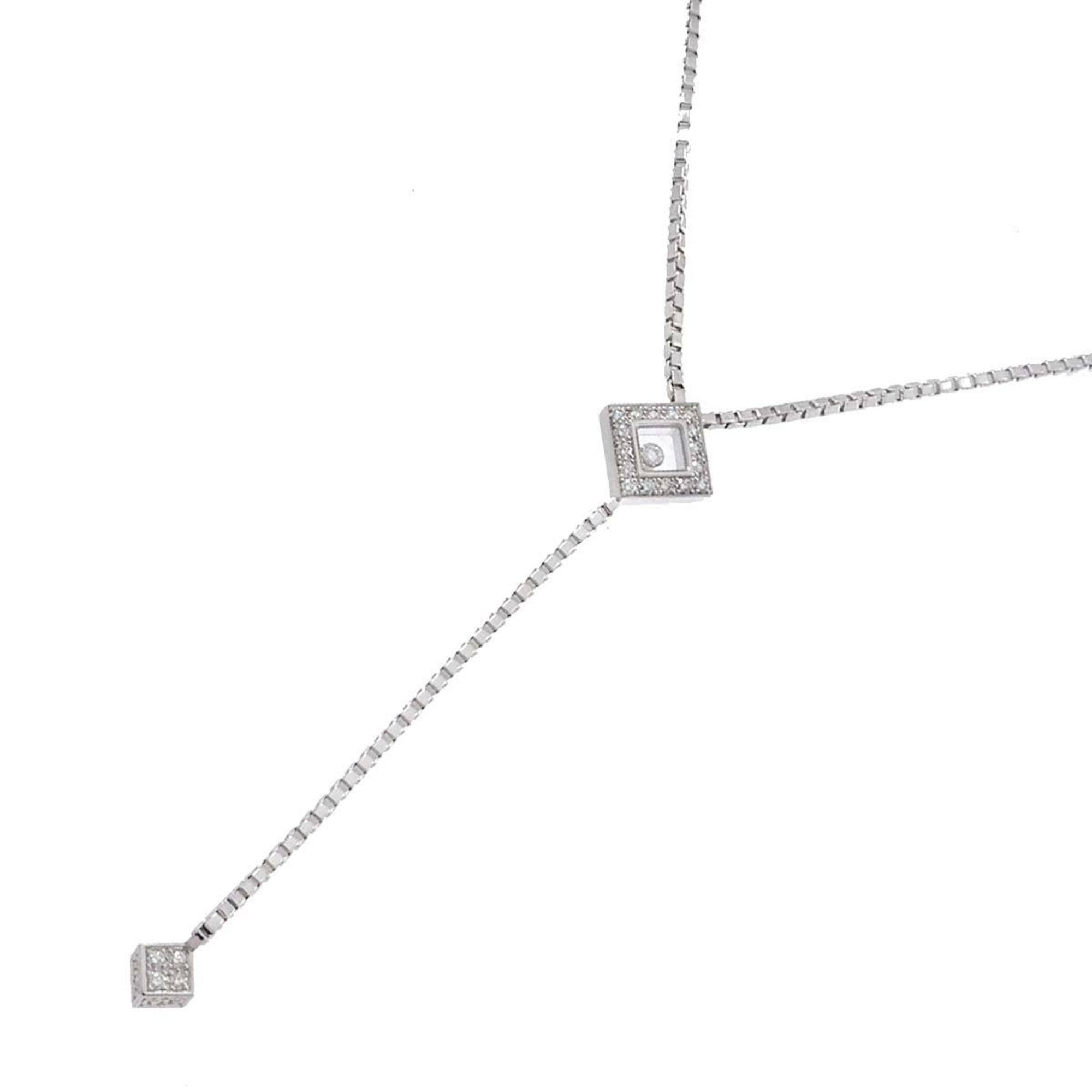 Chopard Happy Diamond Necklace 45cm K18 WG White Gold 750