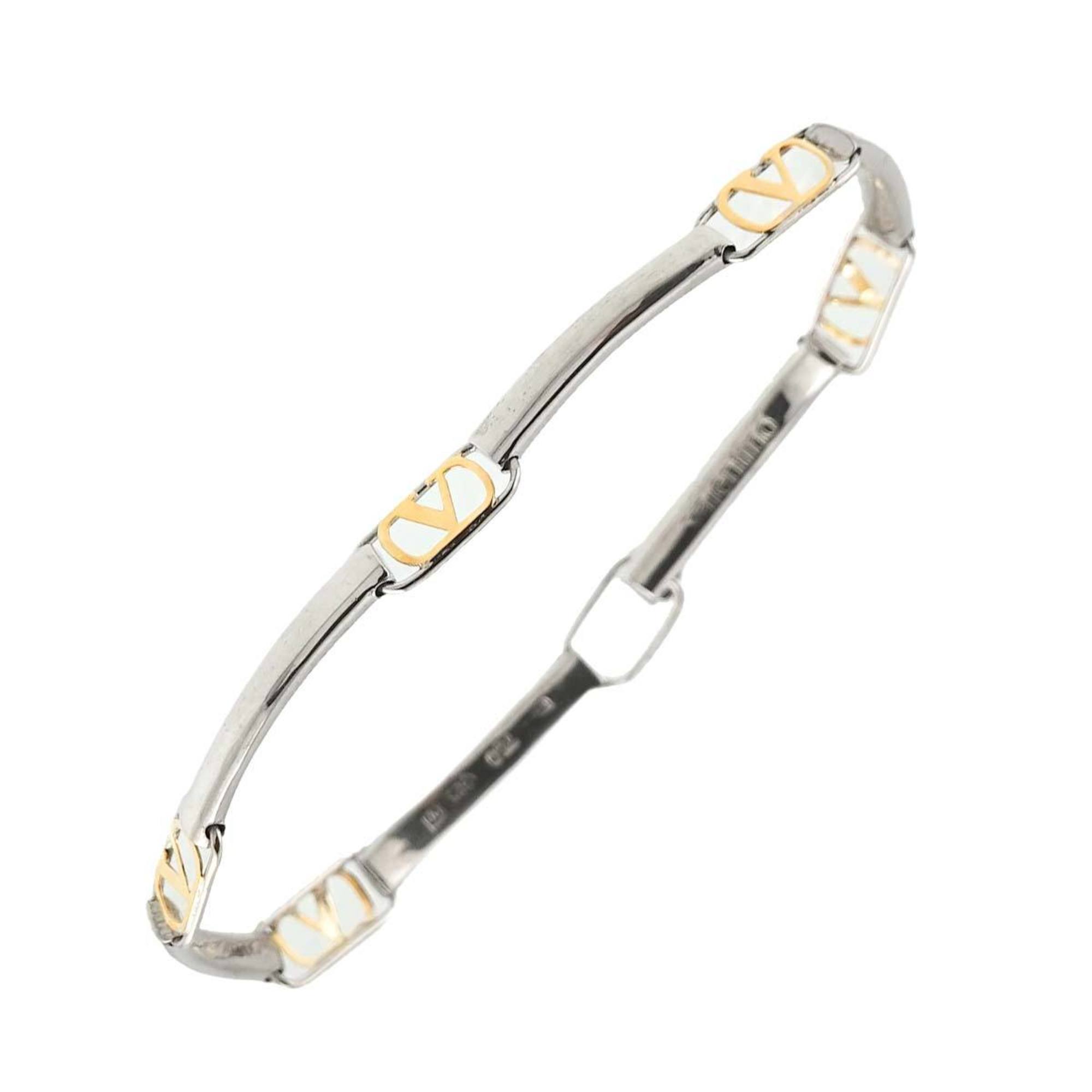 Valentino VALENTINO Bracelet 17.5cm K18 YG SV Yellow Gold 750 Silver 925