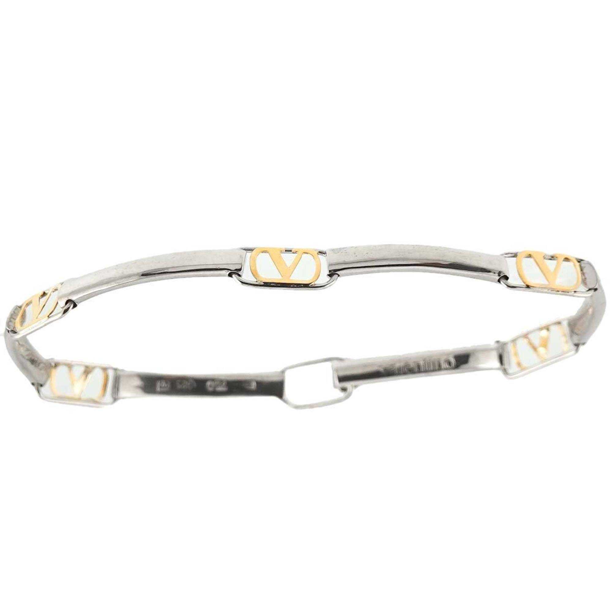 Valentino VALENTINO Bracelet 17.5cm K18 YG SV Yellow Gold 750 Silver 925