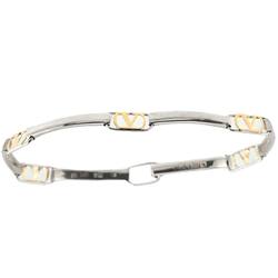 Valentino VALENTINO Bracelet 17.5cm K18 YG SV Yellow Gold 750 Silver 925