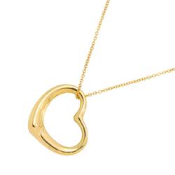 Tiffany & Co. Heart 22mm Necklace 40cm K18 YG Yellow Gold 750 Open