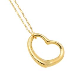 Tiffany & Co. Heart 22mm Necklace 40cm K18 YG Yellow Gold 750 Open