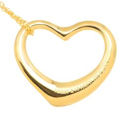 Tiffany & Co. Heart 22mm Necklace 40cm K18 YG Yellow Gold 750 Open