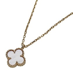 Van Cleef & Arpels Sweet Alhambra Necklace for Women, 750YG, Mother of Pearl, Yellow Gold, Polished