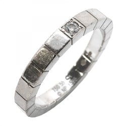 Cartier Ring Lanier 1PD K18WG White Gold Diamond #55 Men's