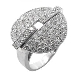 Cartier Ring Imariah K18WG White Gold Diamond #54 Ladies