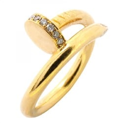 Cartier Ring Juste un Clou K18YG Yellow Gold Diamond #52 Ladies