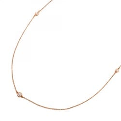 Tiffany Necklace by the Yard 9PD K18PG Pink Gold Diamond Ladies