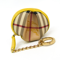 Burberry 3752755 Women's PVC,Leather Coin Purse/coin Case Beige,Yellow