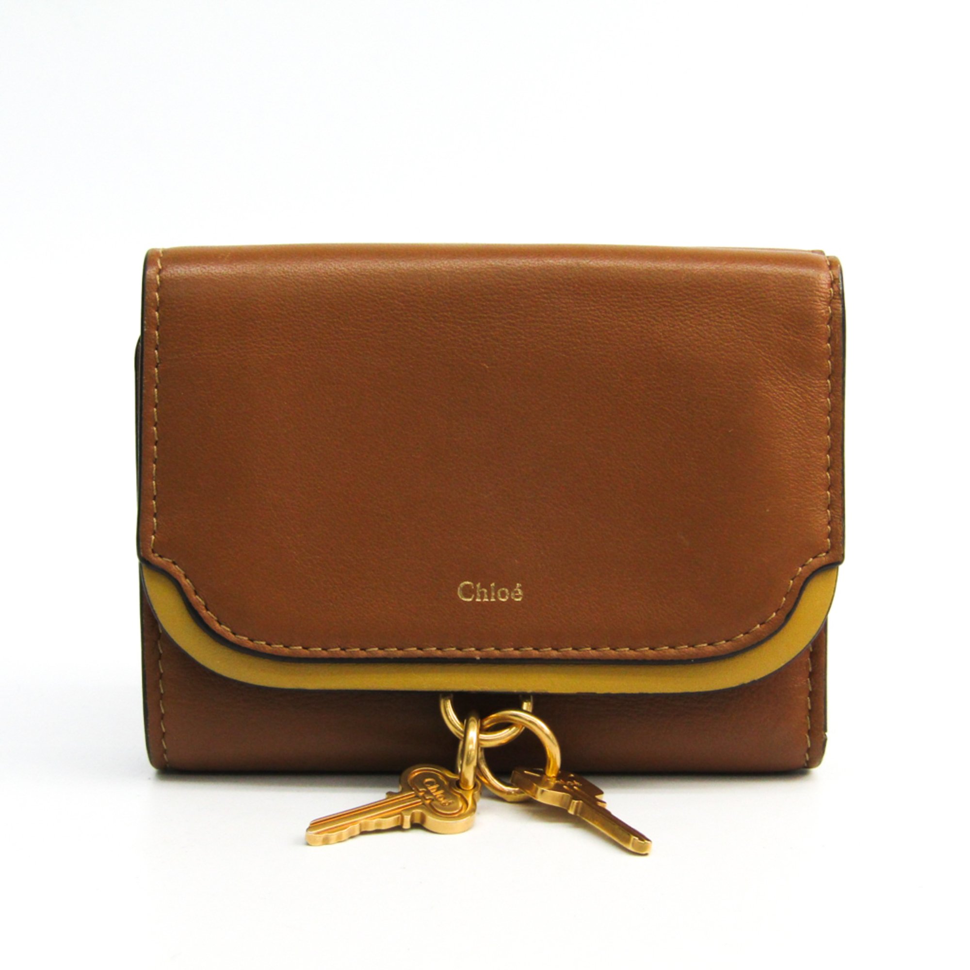 Chloé Nicole 3P0912 Women's Leather Wallet (tri-fold) Brown