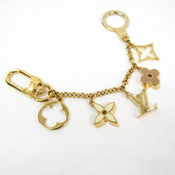 Louis Vuitton Keyring (Gold,Ivory,Beige) Bag Charm Chain Fleur de Monogram M65111