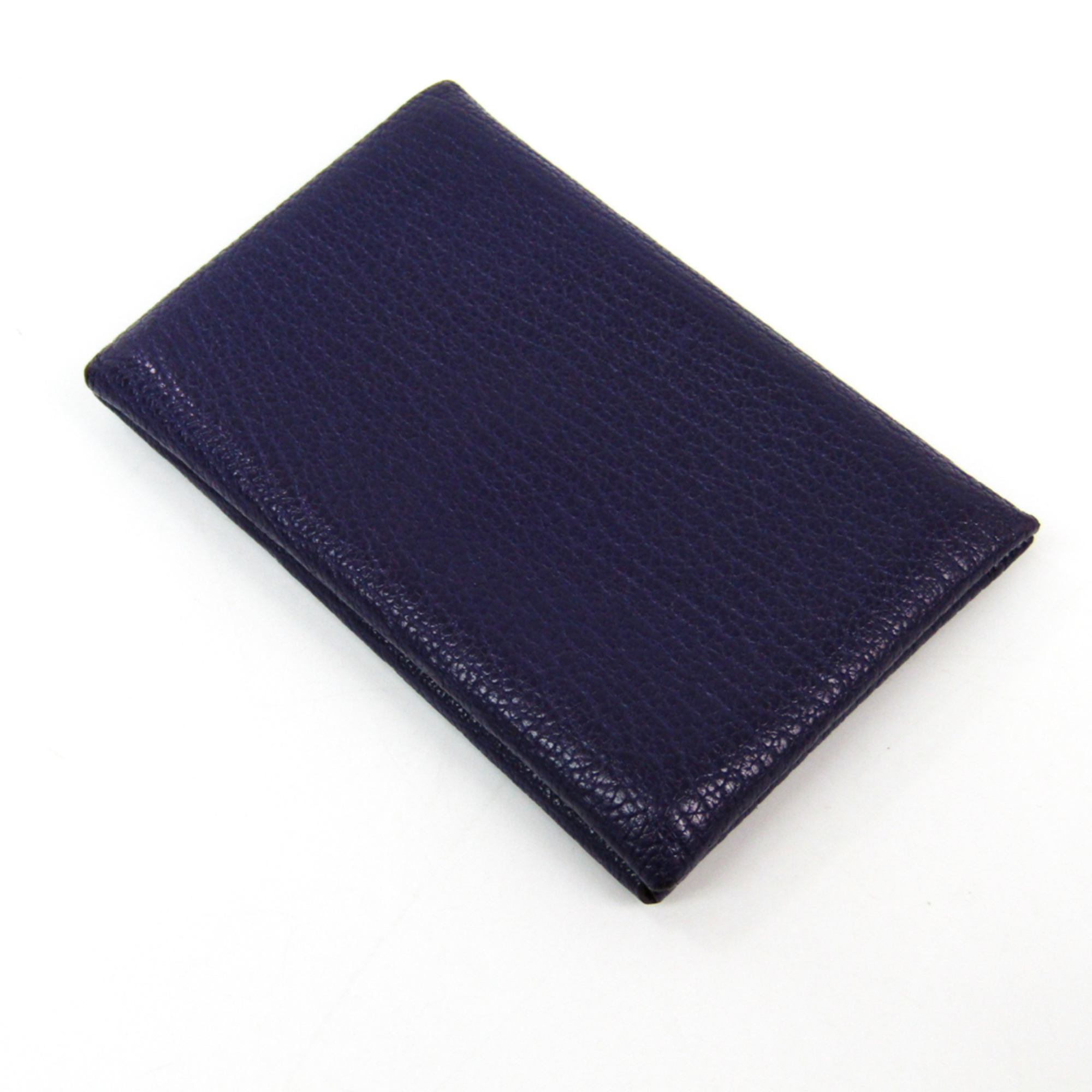 Hermes Chevre Myzore Leather Card Case Calvi Anemone