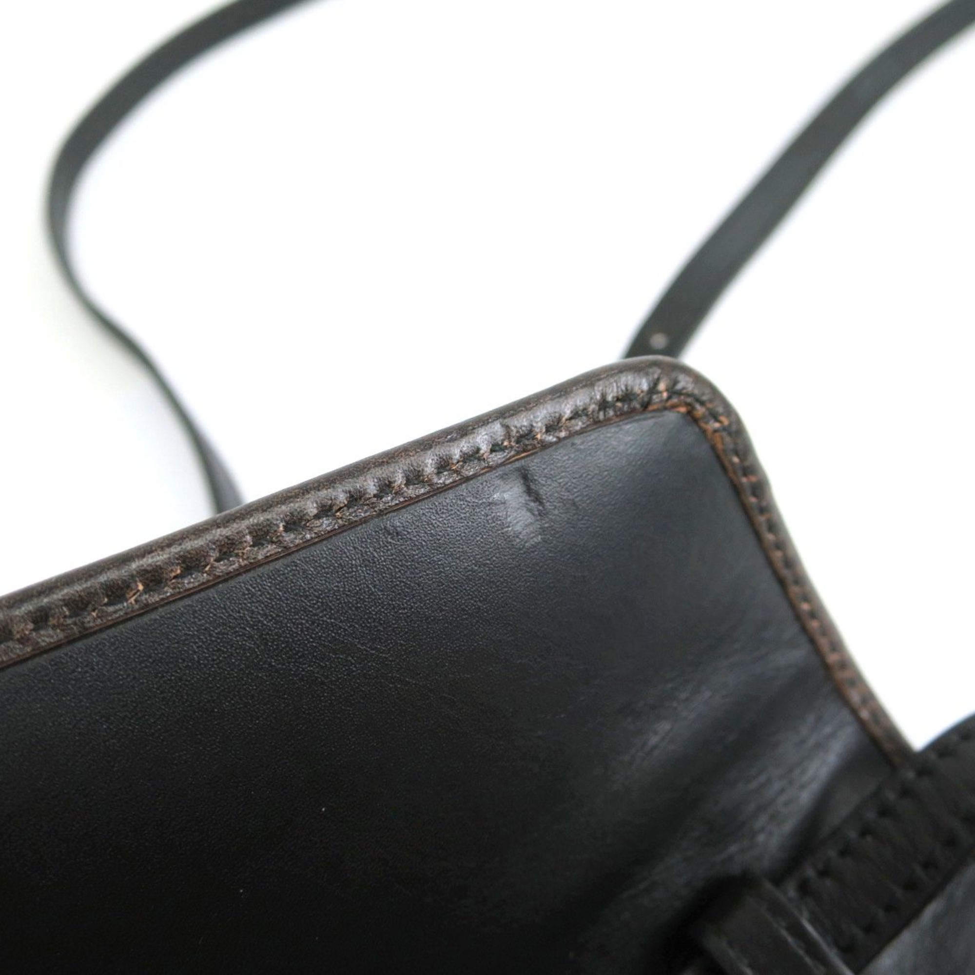 PRADA Long Wallet with Chain VITELLO VINTAGE EBANO 1M1290