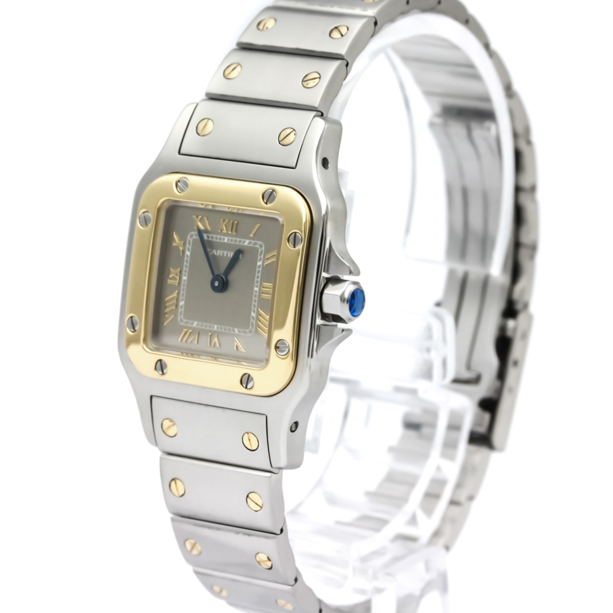 Cartier Santos Galbee Quartz Stainless Steel,Yellow Gold (18K) Women's Dress Watch