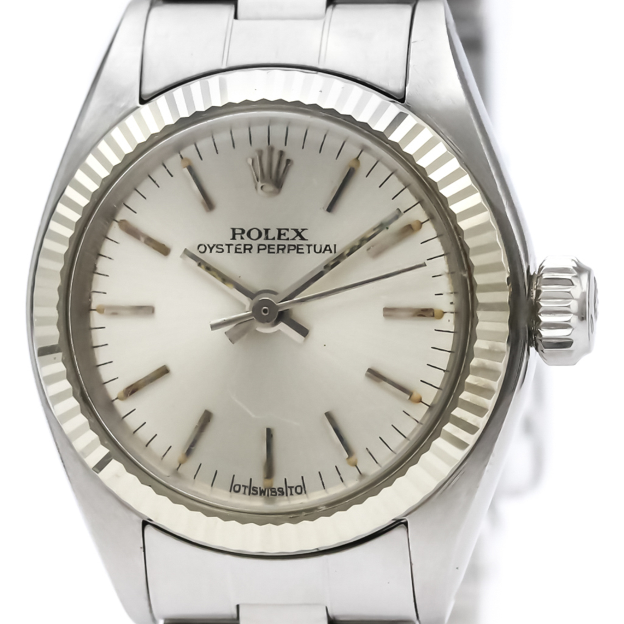 Rolex Oyster Perpetual Automatic Stainless Steel White Gold