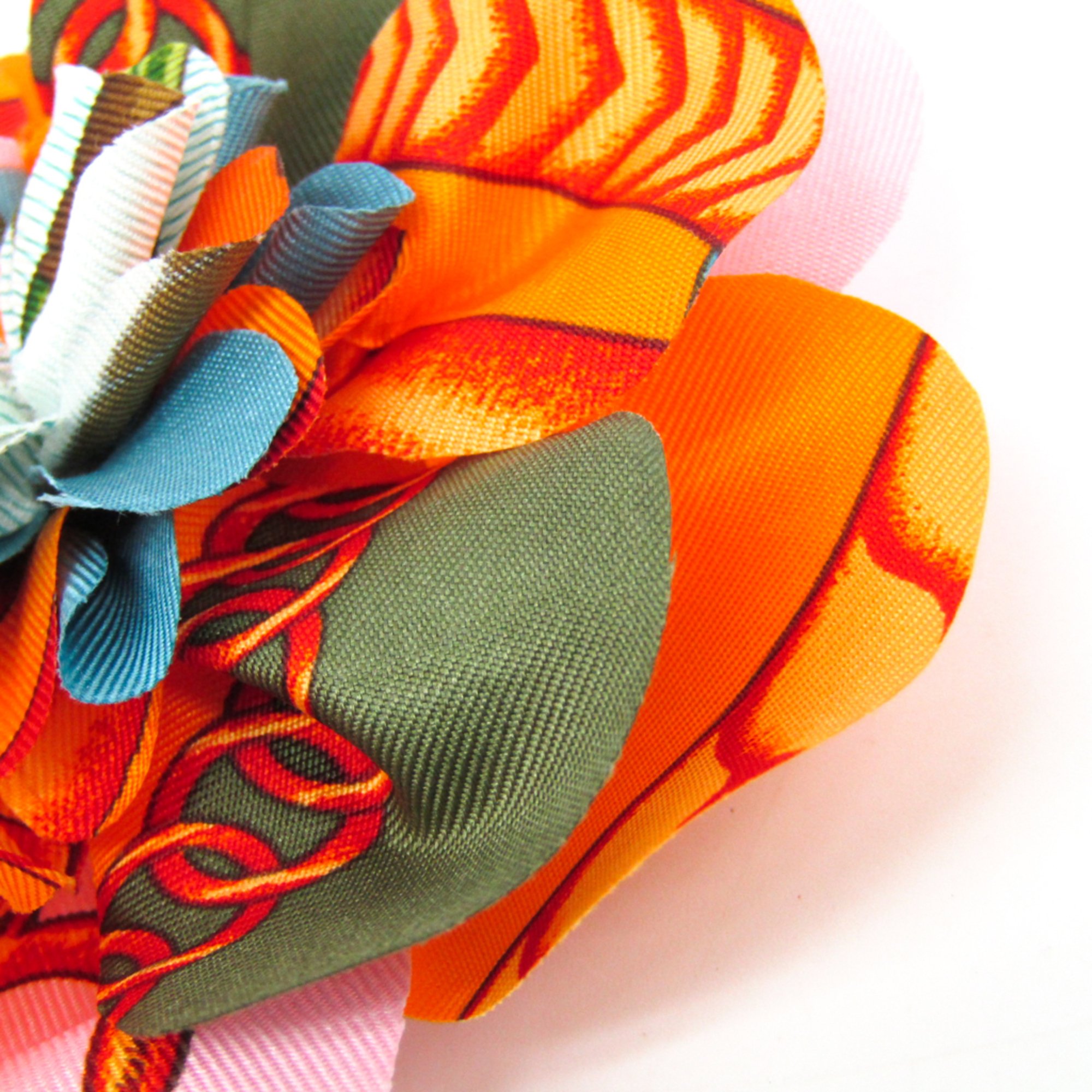 Hermes Silk Corsage Multi-color,Orange