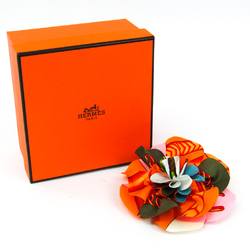 Hermes Silk Corsage Multi-color,Orange