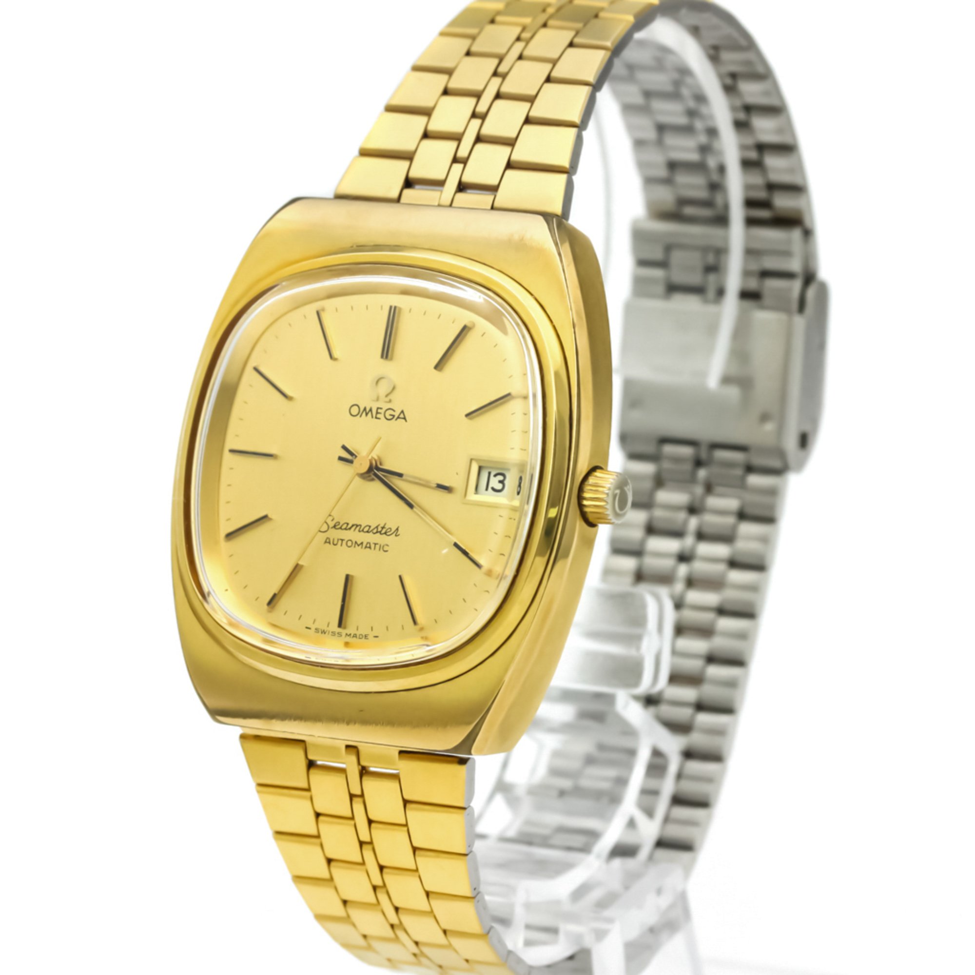 Omega Seamaster Automatic Gold Plated Men's Dress Watch 166.0205