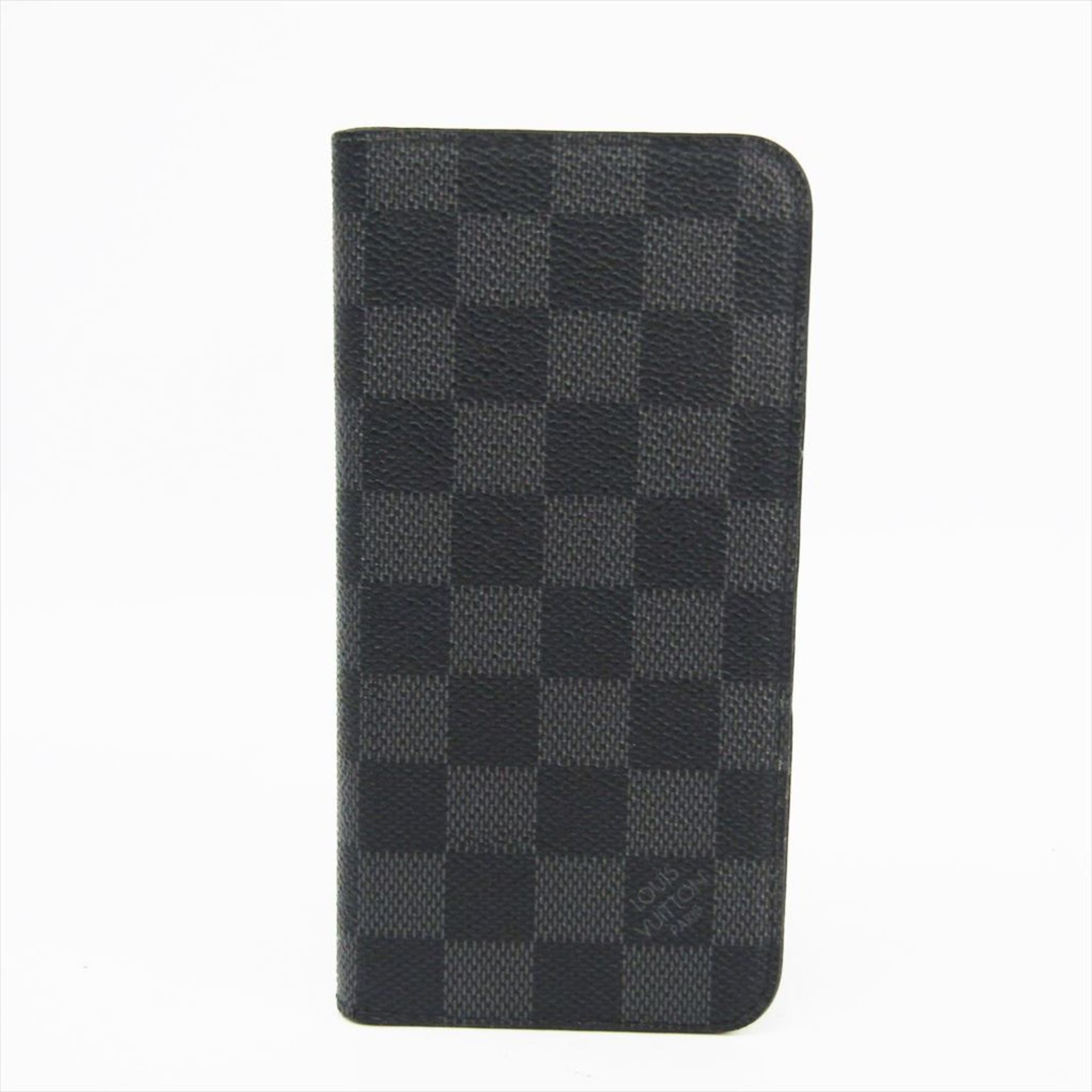 Louis Vuitton Damier Graphite Damier Canvas Phone Flip Case For IPhone 8 Plus Damier Graphite Folio N63352