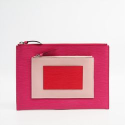 Louis Vuitton Epi Pochette Plat M62253 Women's Clutch Bag Light Pink,Pink,Red