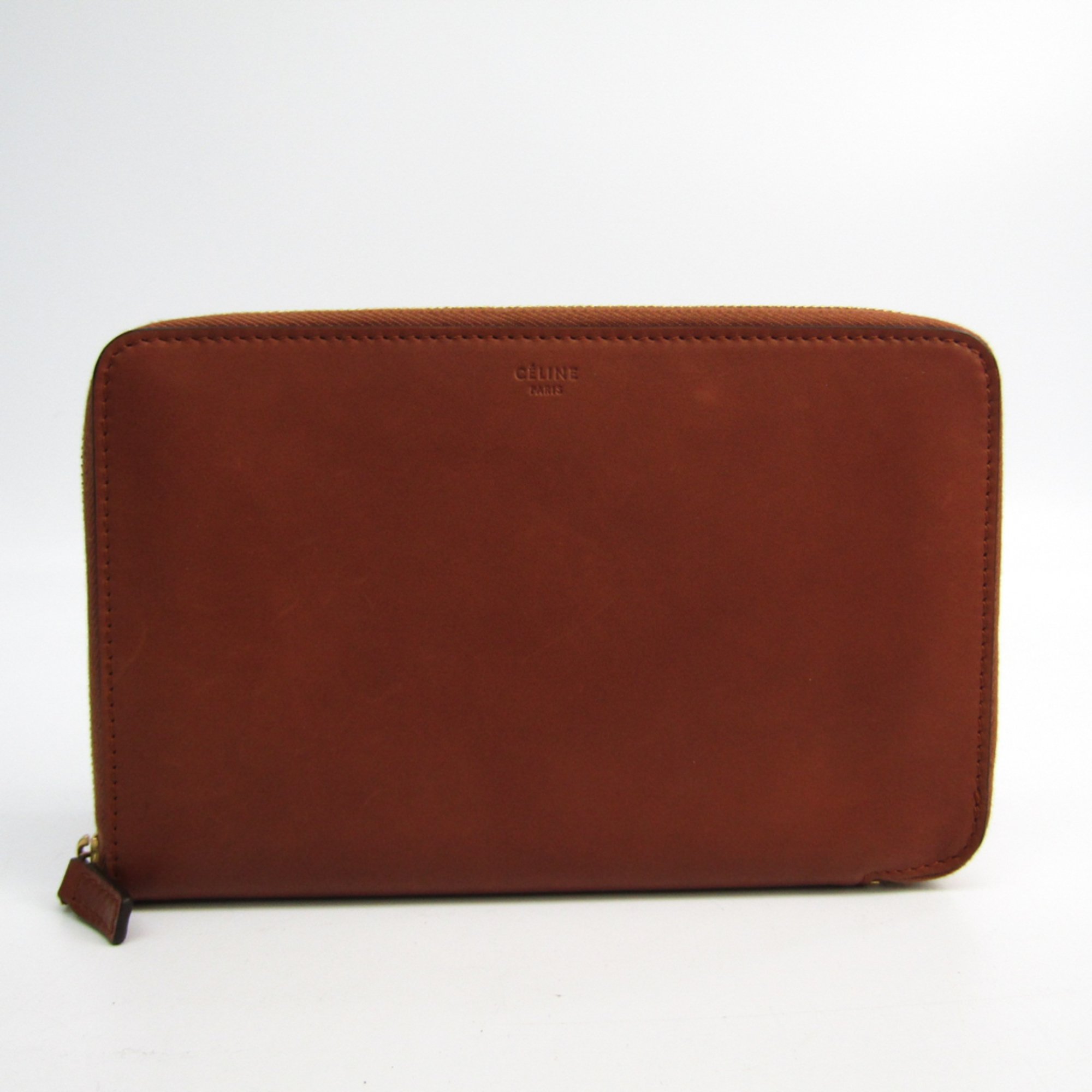 Celine Organizer Women's  Smooth Calf Leather Long Wallet (bi-fold) Brown