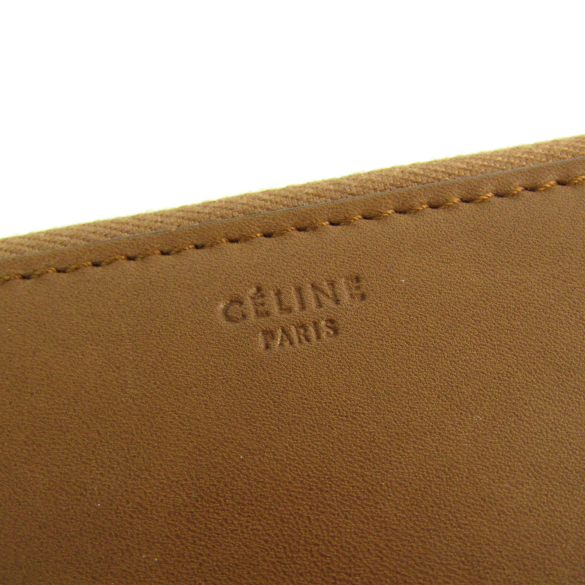 Celine Organizer Women's  Smooth Calf Leather Long Wallet (bi-fold) Brown