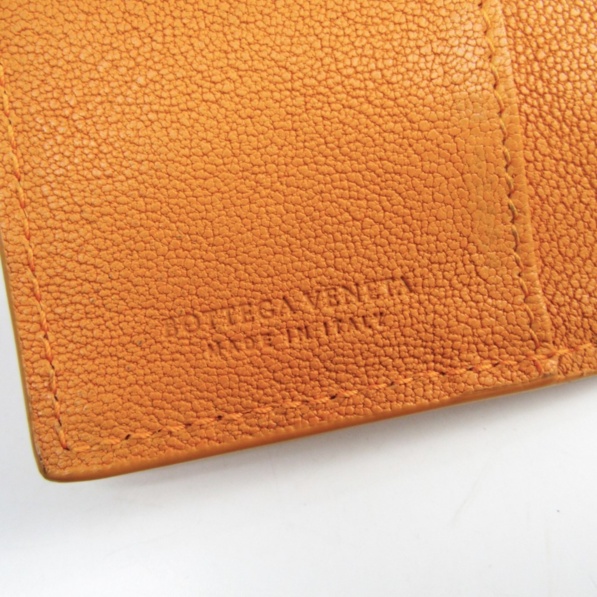 Bottega Veneta Intrecciato Leather Travel Pass Case Yellow