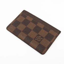 Louis Vuitton Damier Damier Canvas Card Case Ebene Simple Card Case N61722