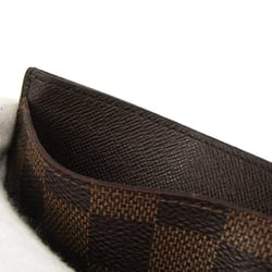 Louis Vuitton Damier Damier Canvas Card Case Ebene Simple Card Case N61722