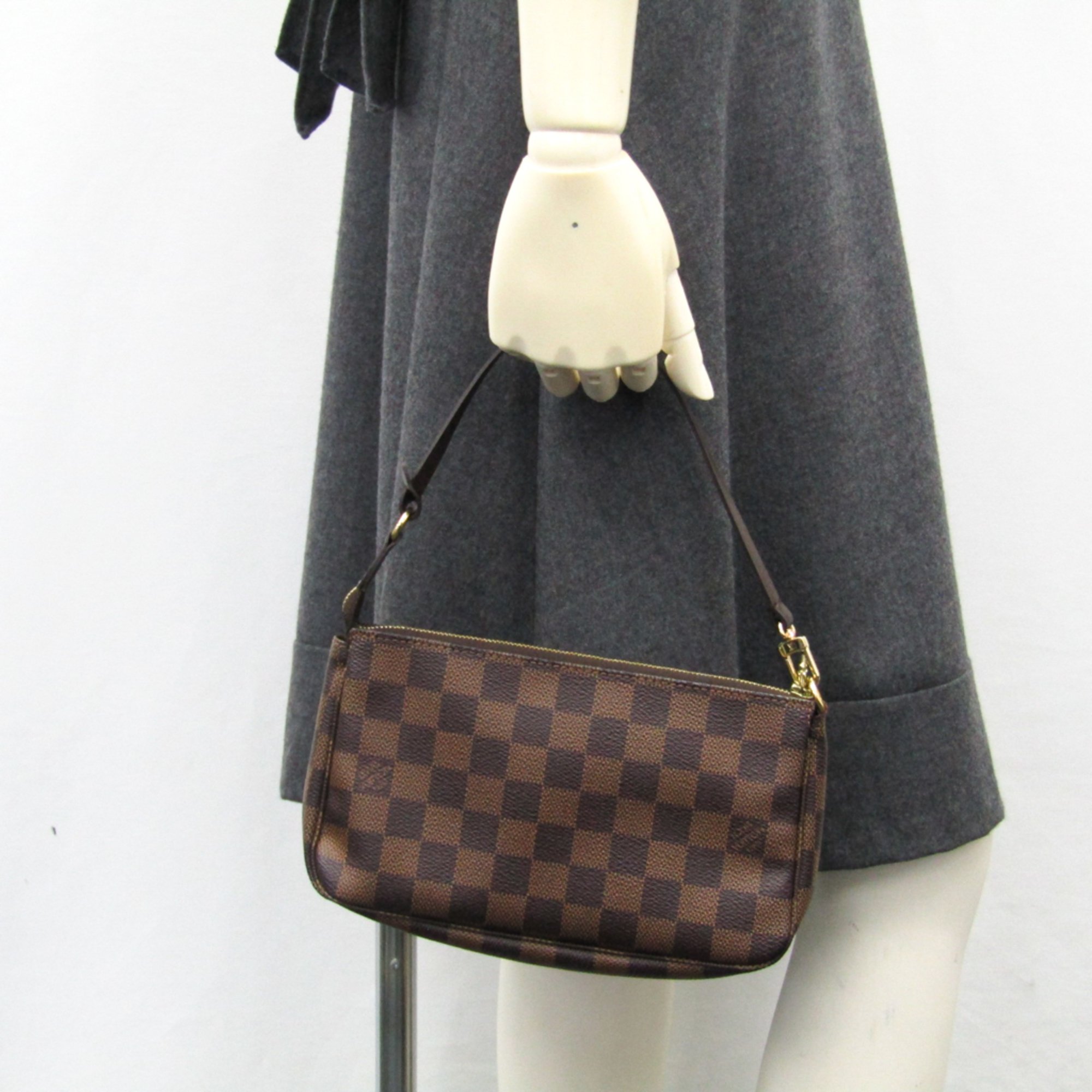 Louis Vuitton Damier Pochette Accessoires N51985 Women's Handbag Ebene