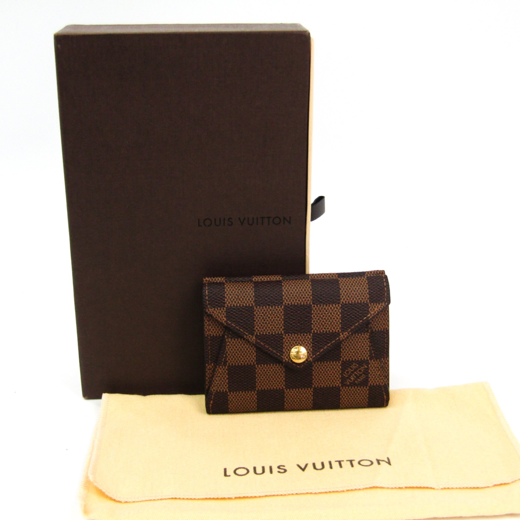 Louis Vuitton Damier Origami Compact Wallets N63099 Women's Damier Canvas Wallet (bi-fold) Ebene