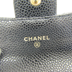 Chanel Matelasse A80799 Caviar Leather Business Card Case Black