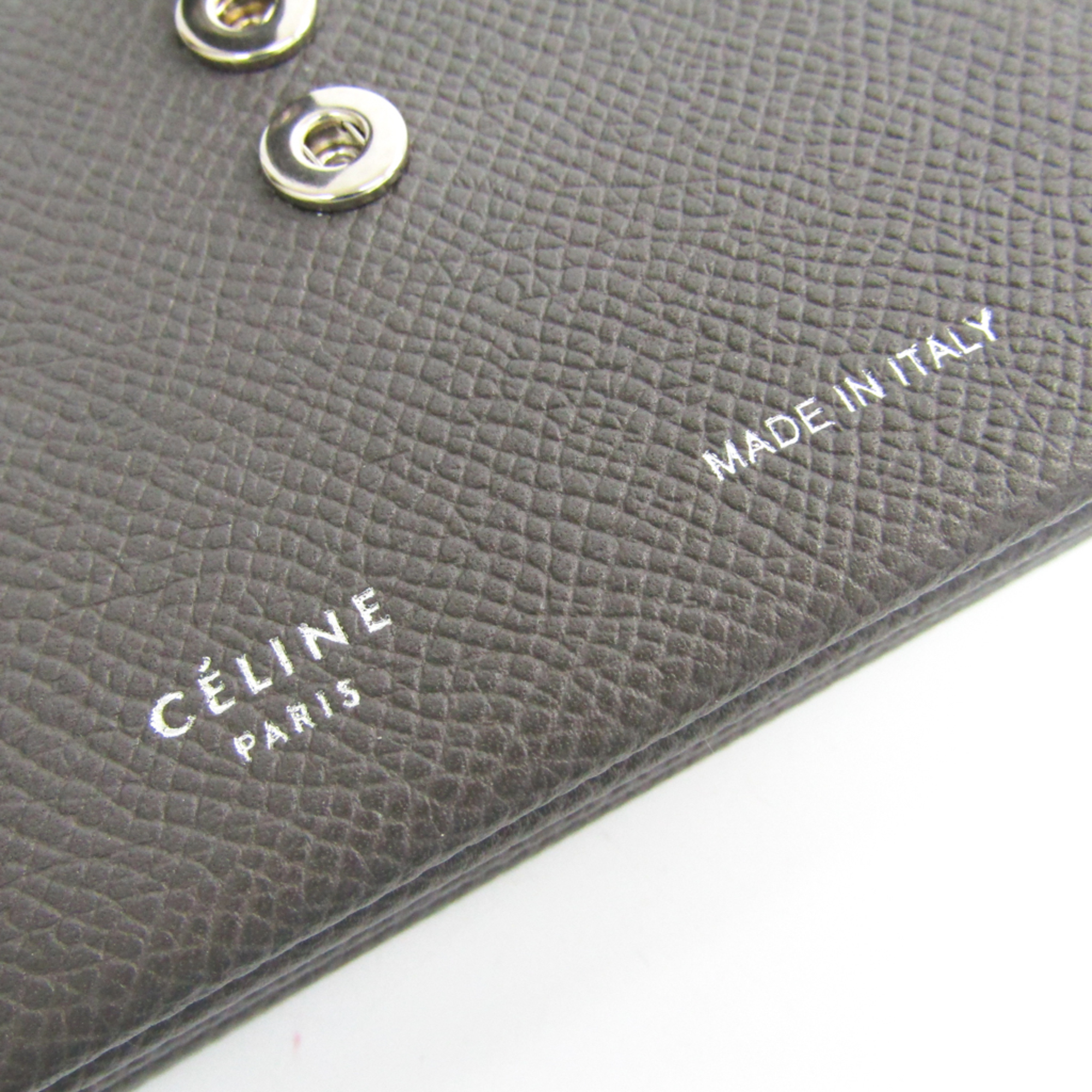 Celine Strap Card Holders104323 Leather Card Case Gray,Light Blue