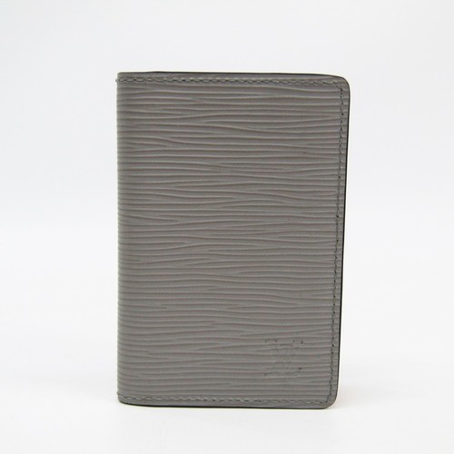 Auth LOUIS VUITTON Pocket Organizer Epi Noir Card Holder M61821 Leather  #W501068