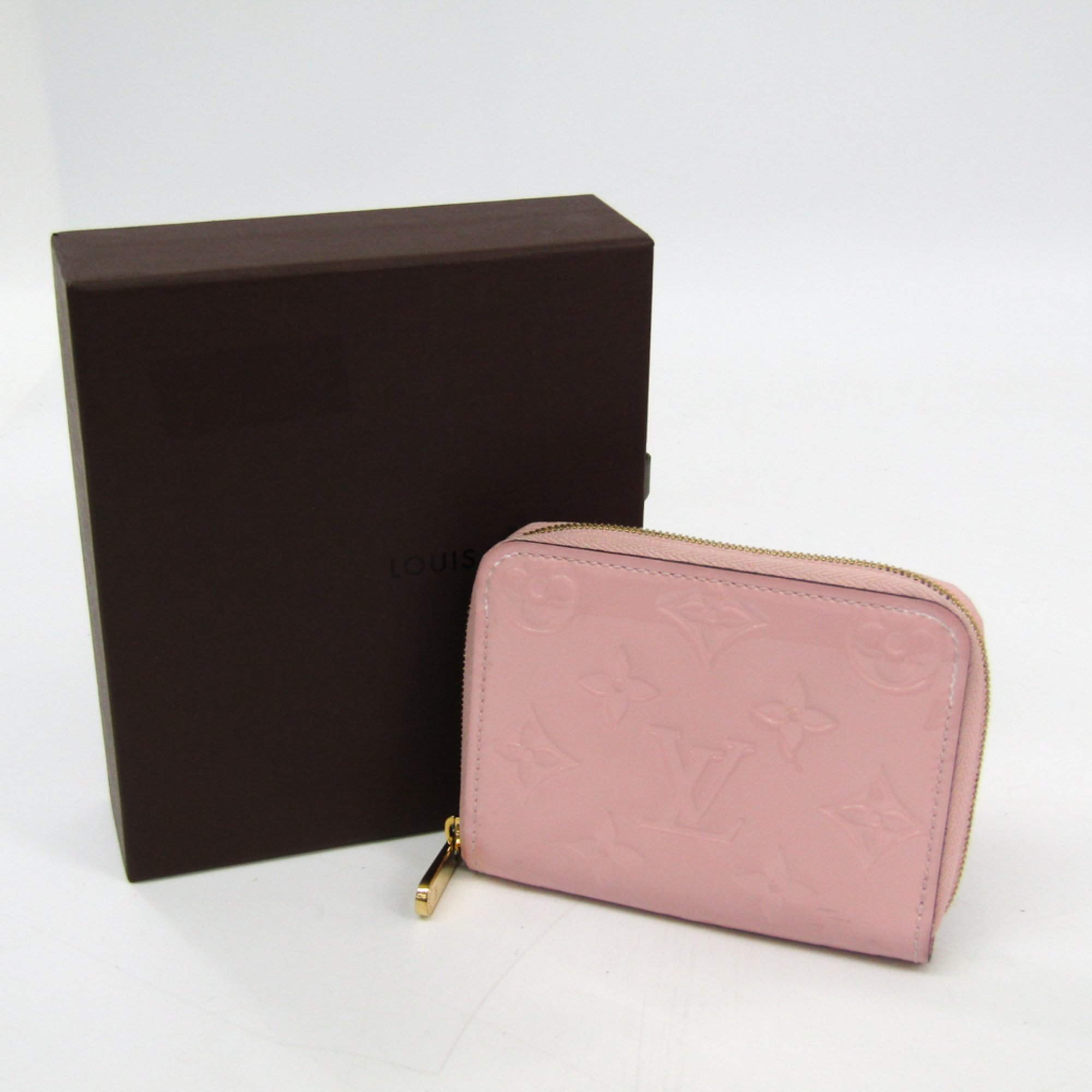 Louis Vuitton Vernis Zippy Coin Purse M61231 Women's Vernis Coin Purse/coin Case Rose Ballerine