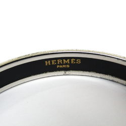 Hermes Caleche Cloisonné/enamel Bangle Silver,White