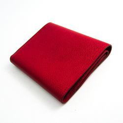 Hermes Women's Courchevel Leather Wallet (bi-fold) Red
