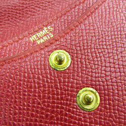 Hermes Women's Courchevel Leather Wallet (bi-fold) Red