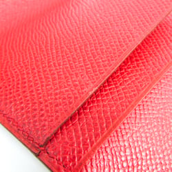 Hermes Women's Courchevel Leather Wallet (bi-fold) Red