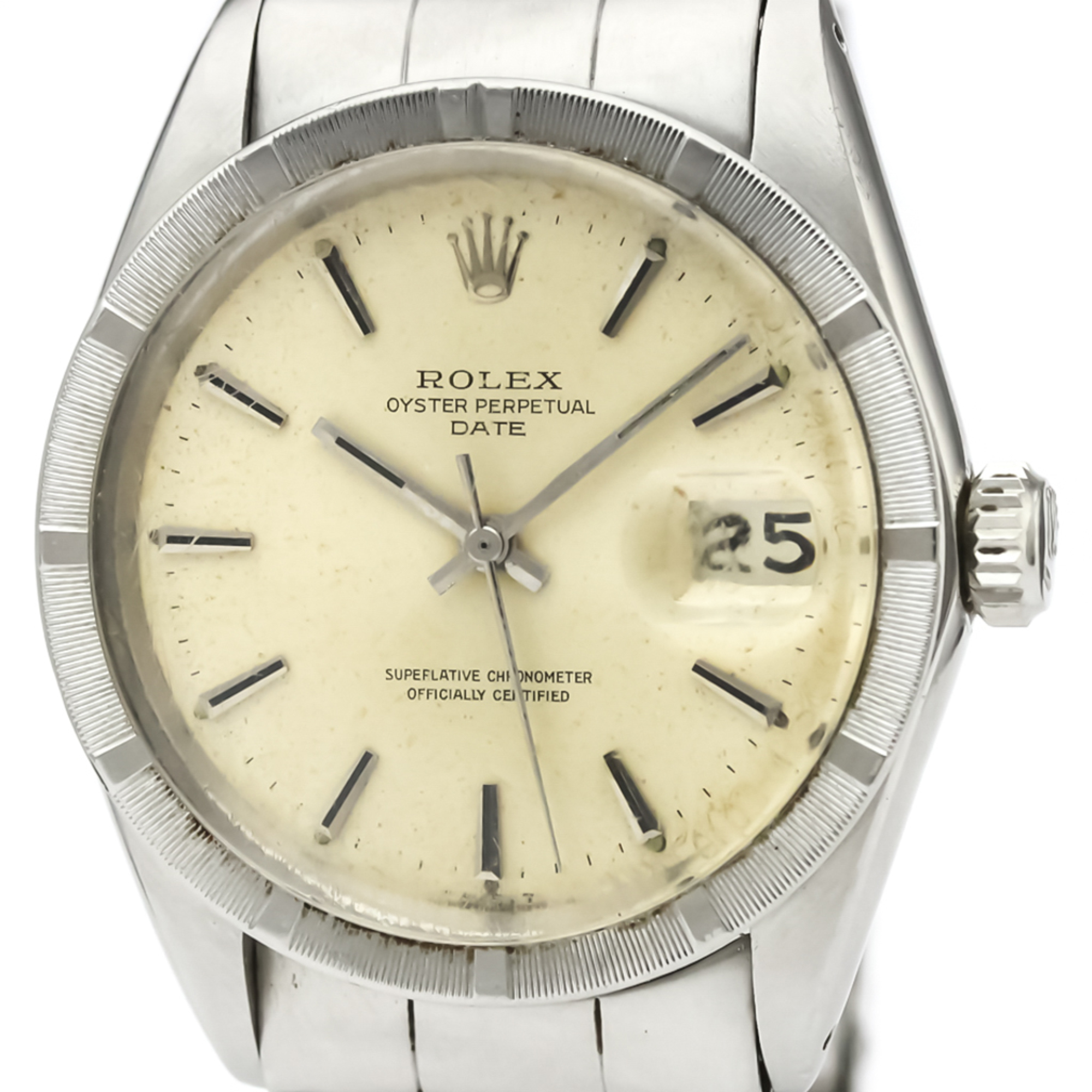 ROLEX Oyster Perpetual Date 1501 Steel Automatic Mens Watch