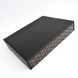 Goyard Canvas Leather Accessory Black TIROIR COURRIER
