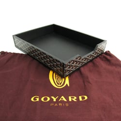 Goyard Canvas Leather Accessory Black TIROIR COURRIER