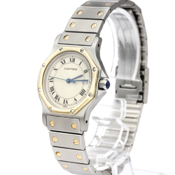 Cartier Santos Octagon Quartz Stainless Steel,Yellow Gold (18K) Women's Dress Watch 187902