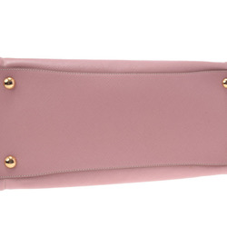 Prada Saffiano Lux Women Tote Bag Pink Leather