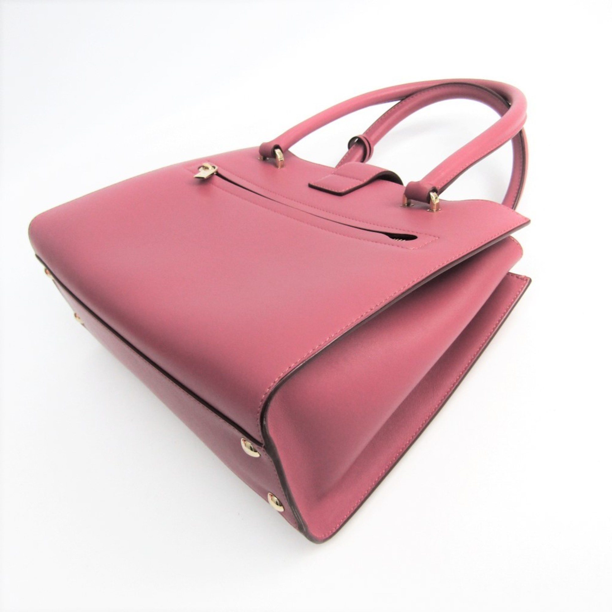 Salvatore Ferragamo Gancini Juliet 21 D658 Women's Leather Handbag Rose Pink