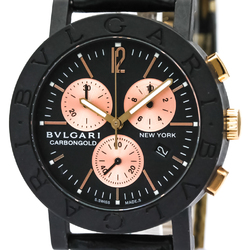 Bvlgari Quartz Carbon,Pink Gold (18K) Unisex Sports Watch BB38CLCH