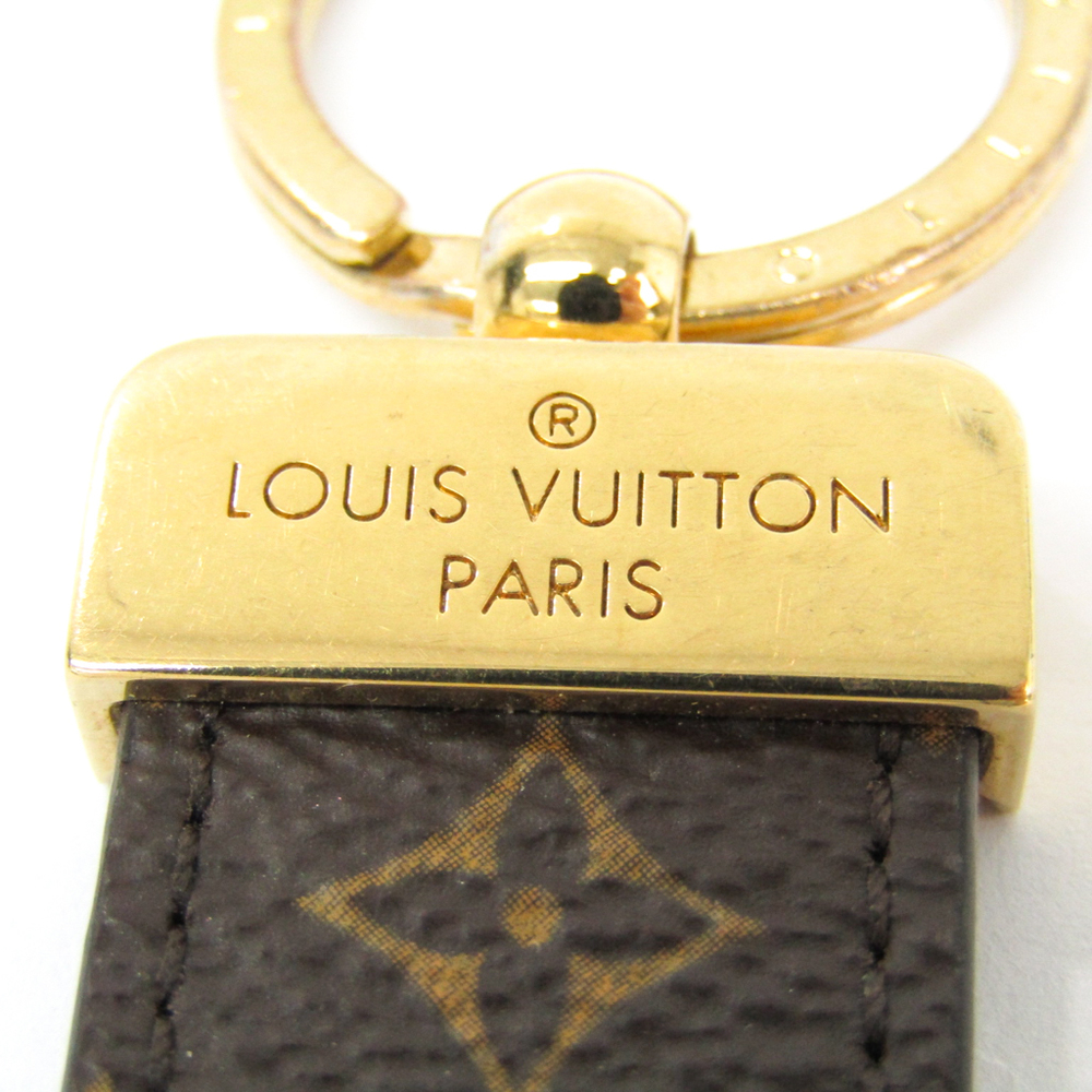Louis Vuitton Monogram Shadow Portecre Dragonne Noir Keyring Charm M68675  #5275P
