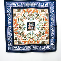 Hermes Carre90 "EARLY AMERICA" Women's Silk Scarf Blue,Multi-color