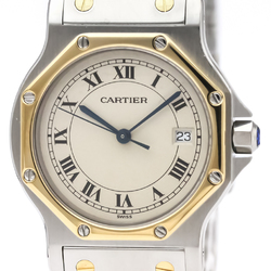 Cartier Santos Octagon Quartz Stainless Steel,Yellow Gold (18K) Women's Dress Watch 187902